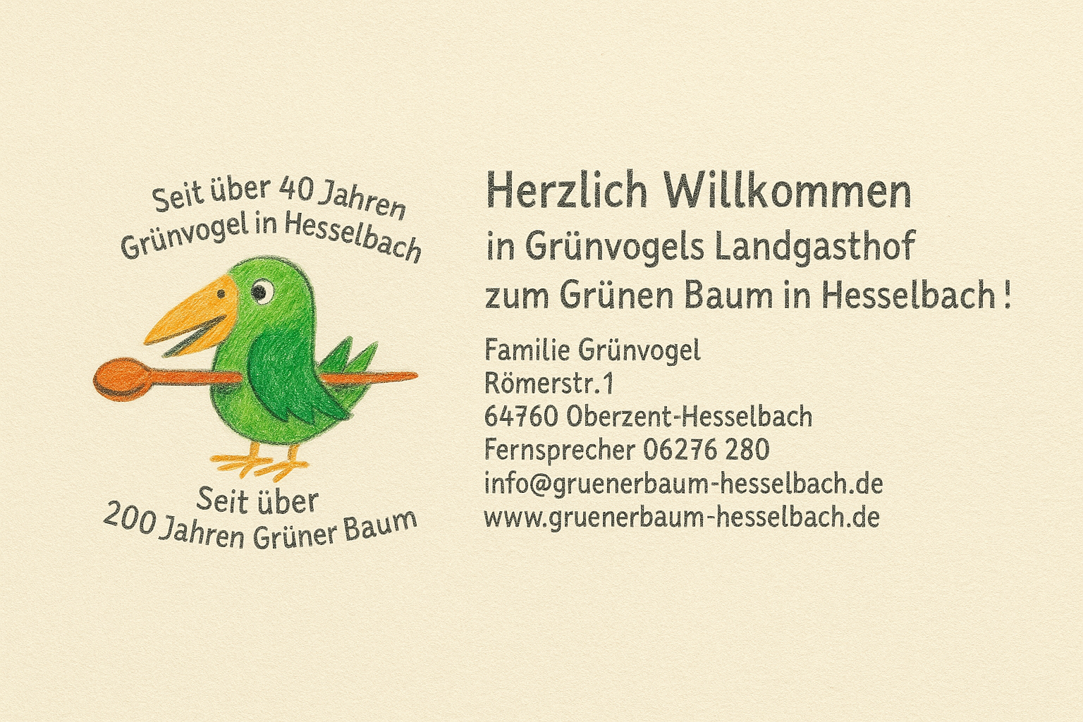 <em>Grünvogels Landgasthofzum Grünen Bum</em>